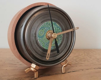 Ecofriendly Gift, Upcycled Office, Modern Clock, Office Decor Accessories, Industrial Home Decor, Retro Clock