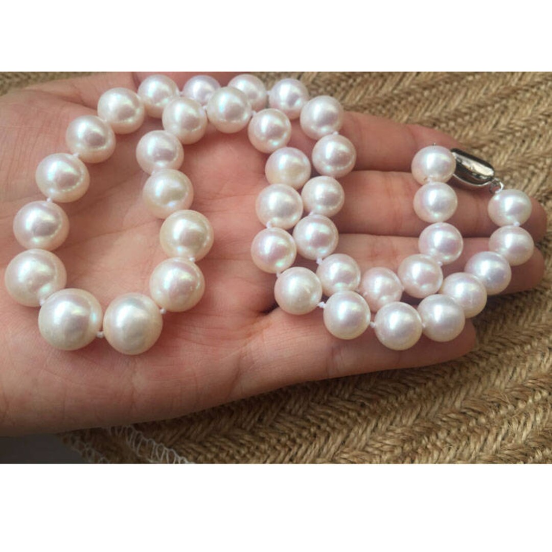 Vintage Natural Pearl Necklace 811MM Etsy