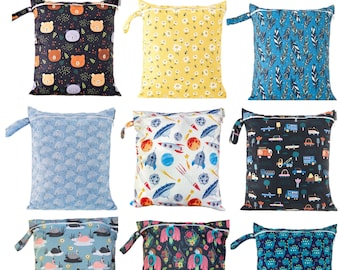 Large Wet Bag Swimming bag or daycare bag , use in Nappy Bag Reusable kids bag 40x45cm