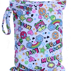 Wet Bag for Nappy Bags || Swimming Bag || Wet Dry Bag || Reusable Water Resistant || Size 30x40 cm