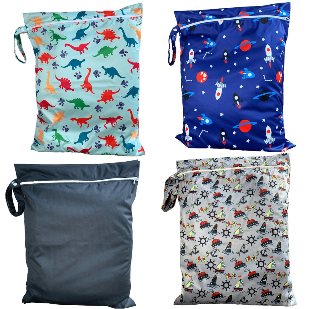 Large Wet Bag Swimming Bag or Daycare Bag , Reusable Nappy Bag, Wet