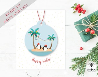 Summer Merry Christmas Card Printable