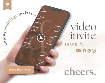 Minimal Shadows Wedding Animated Invitation
