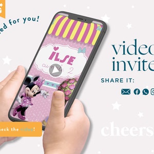 Minnie Bowtique Video Invitation- Minnie Invite- Link to watch in description