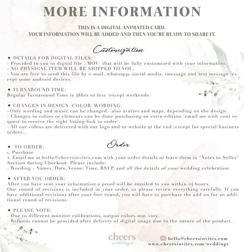 Destination Wedding Video Invitation. Animated Card. Tuscany image 5