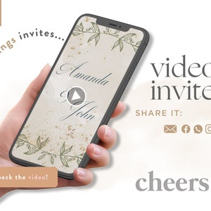 Destination Wedding Video Invitation. Animated Card. Tuscany image 1