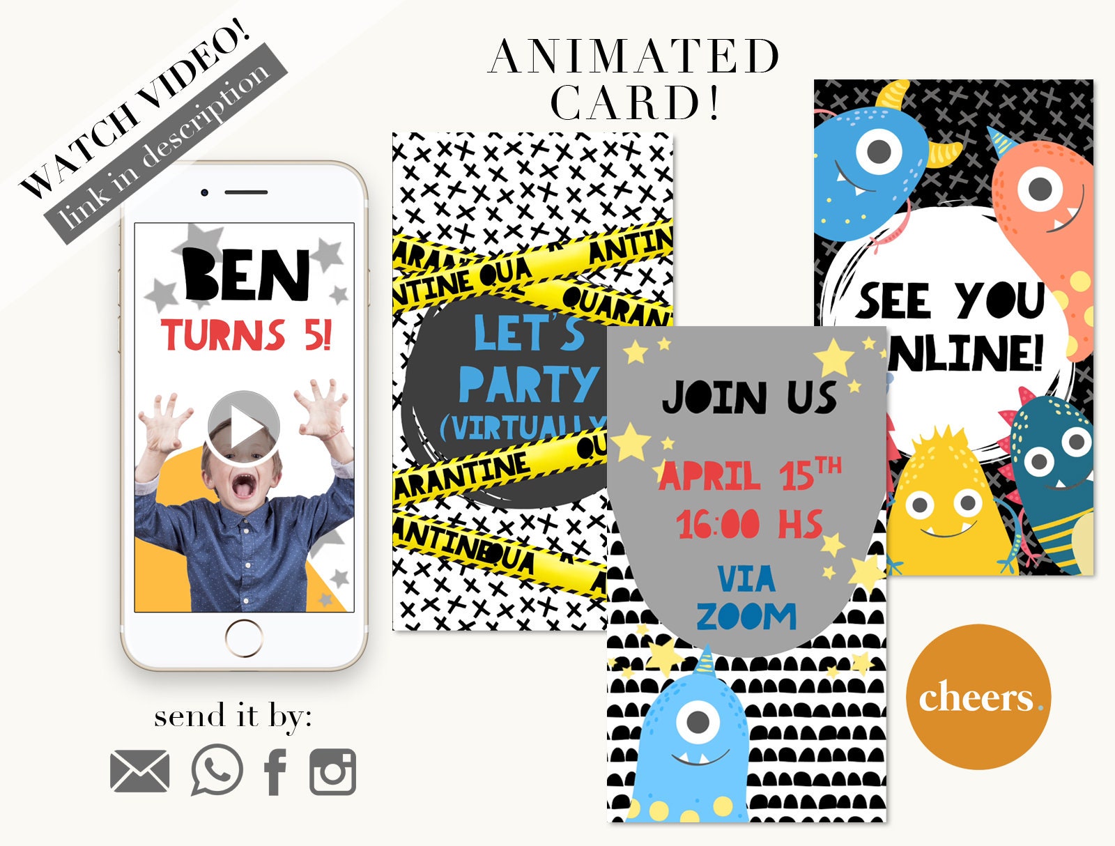 Quarantine Party Animated Card - Etsy