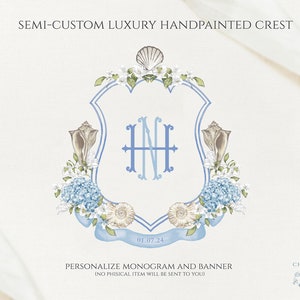 Hochzeitskamm - Ozean Monogramm Kamm - Luxus Aquarell Kamm - Ziel Hochzeit Kamm