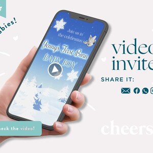 Winter Wonderland Baby Shower Animated Video Invitation