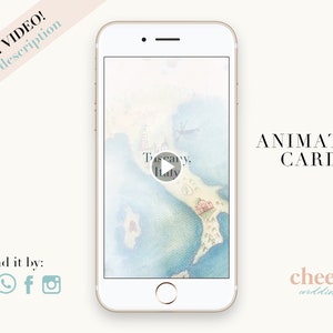 Destination Wedding Video Invitation. Animated Card. Tuscany image 2