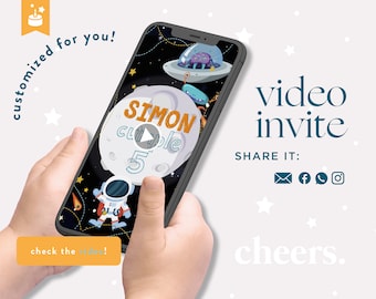 Astronauts, Space Animated Invitation