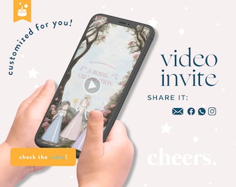 Princess Birthday Invitation - Magic Royal Invitation - Royal Birthday Princess - Magic Kingdom Party - Princesses Animated Video Invite