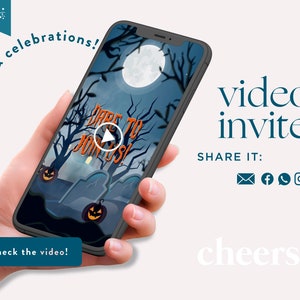 Invitación de vídeo de Halloween