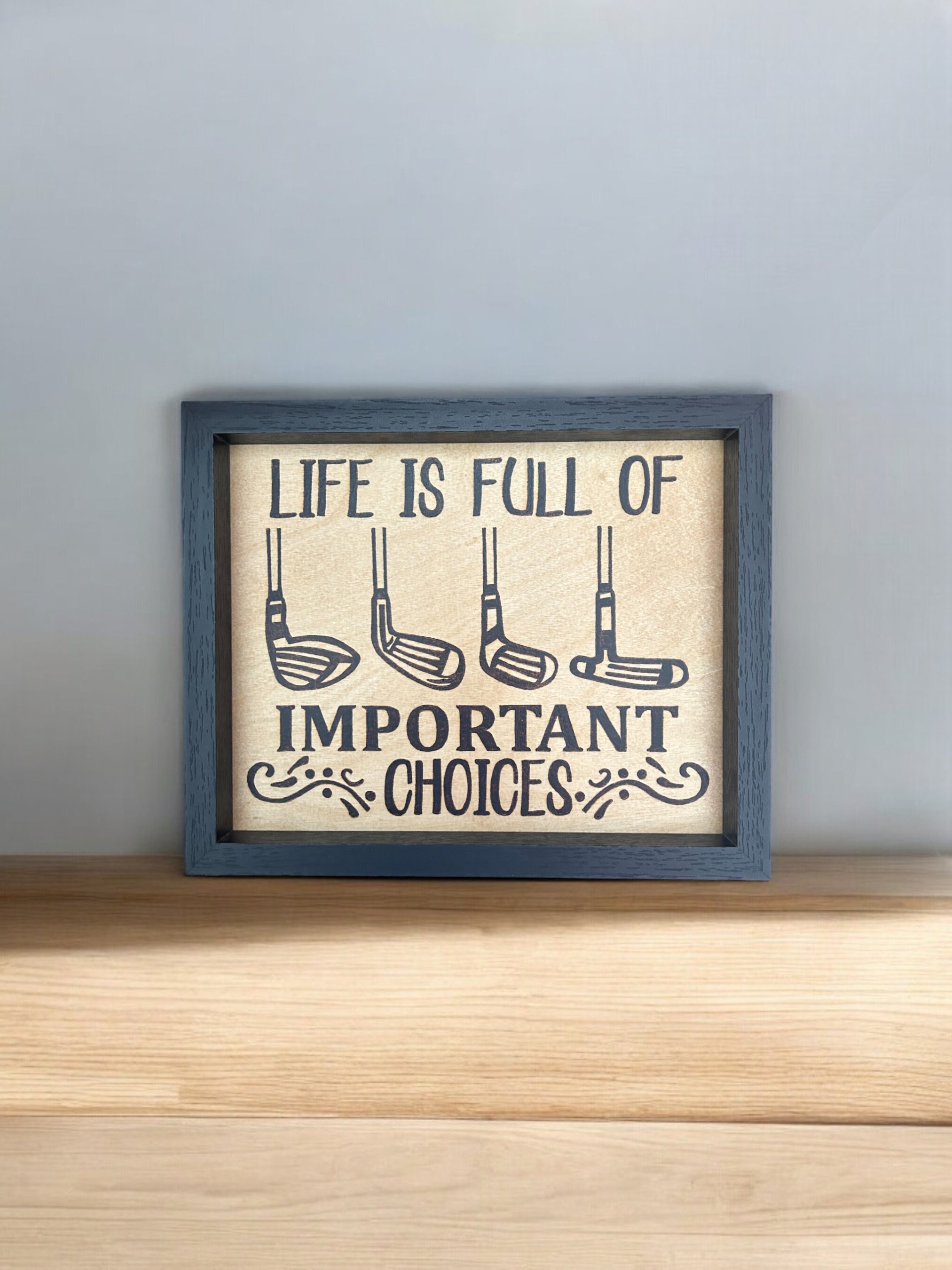 Rustic Golf Signs Handmade Rustic Wood Burned Golf Sign for Home Decor and Unique Gifts ...