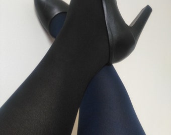 Tights, Fancy tights, Women's tights, Tights, Tights for woman, Addict tights, Pantyhose, Blue and black, Fashion tights, Handmade