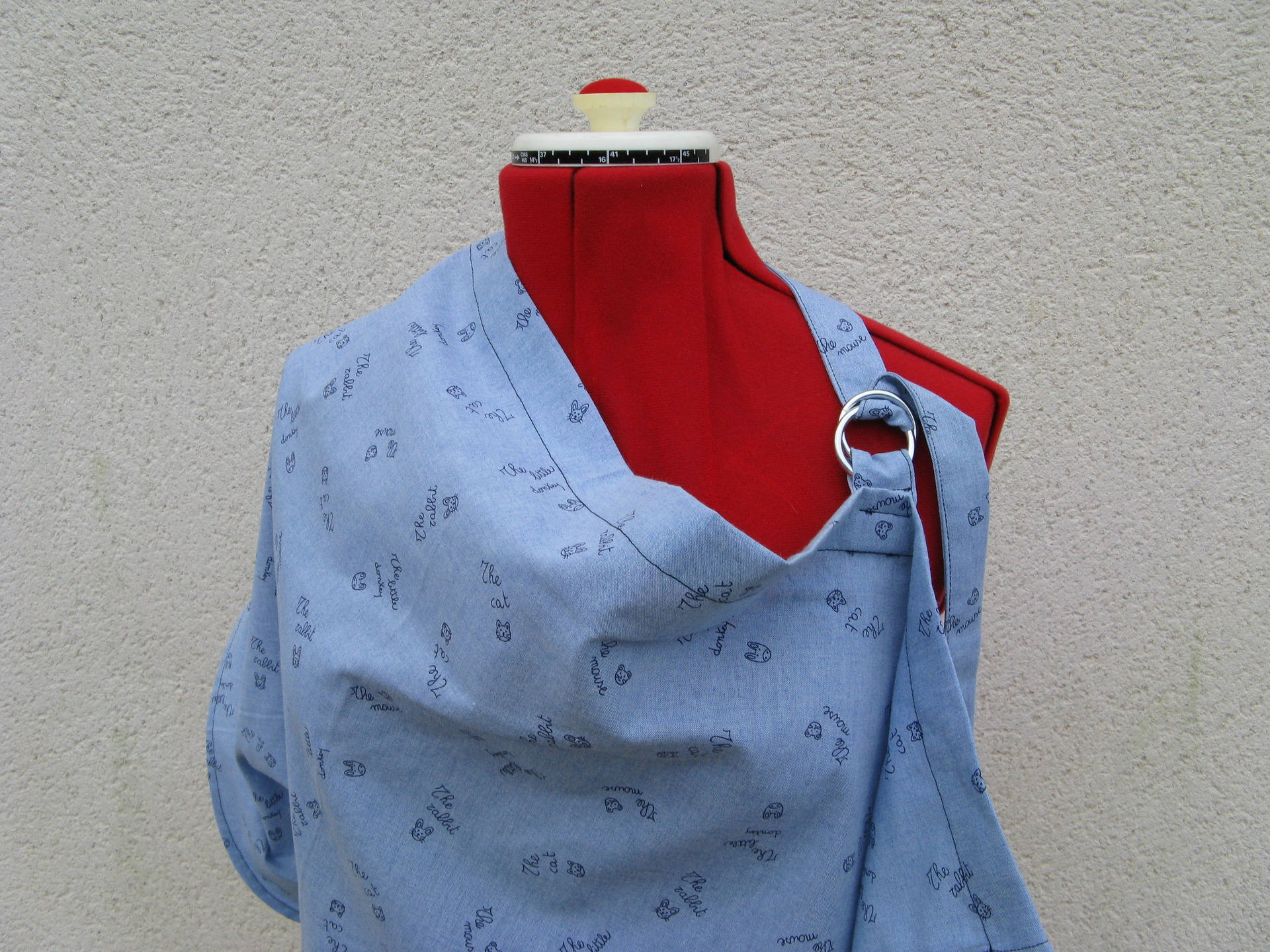Tablier D'allaitement FaJoek - Couverture Allaitement Coton 75x95cm, Bretelles Réglables - Rouge Datte
