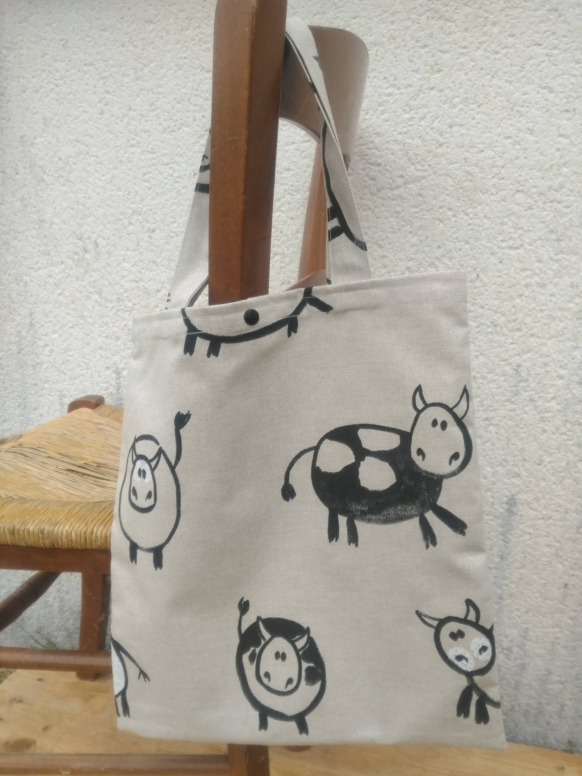 Sac Bandoulière Fait Main En Laine Bleu – Femme, Sans Marque, Fermeture Bouton