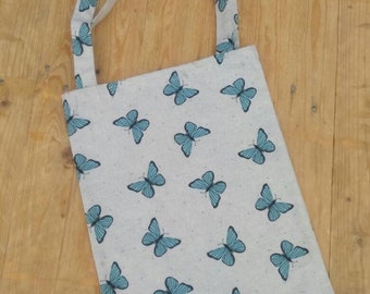 Sac léger, Sac toile, Sac cabas, Sac à courses, Sac à offrir, Cheap handbag, Woman handbag, Woman accessory, Butterfly bag, Blue butterfly