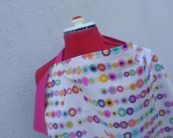 Tablier d'allaitement réversible, Vêtement de repas pour maman, Tablier d'allaitement réversible, Top d'allaitement rose et multicolore,
