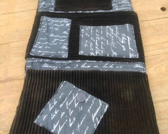 Blague à tabac,Bourse à tabac, modèle unique, Fait main, Accessoire pour fumeur, Etui en tissu, Multi poches