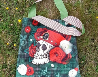 Large skeleton bag, Skeleton bag, Fancy bag, Women's bag, Colorful bag, Tote bag, Shopping bag, Unique bag, Skull,