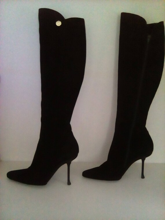 KARL LAGERFELD Bottes En Veau Velours | Etsy Singapore