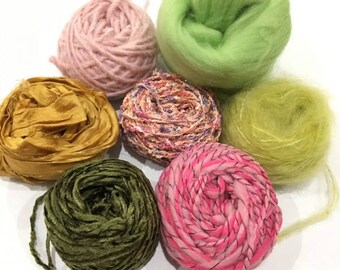 Kit creation "wall weaving" roving fancy handmade