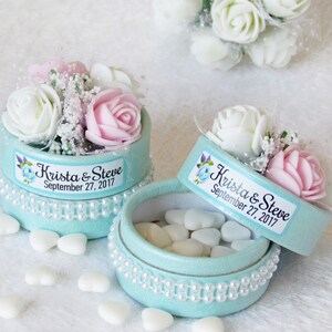 10 PCS, Wedding Favor Boxes,Personalized CustomTags ,Shower Favors,Candy Boxes ,Gifts for Guests,For Bridal Shower & Baby Shower, Gift Box zdjęcie 5