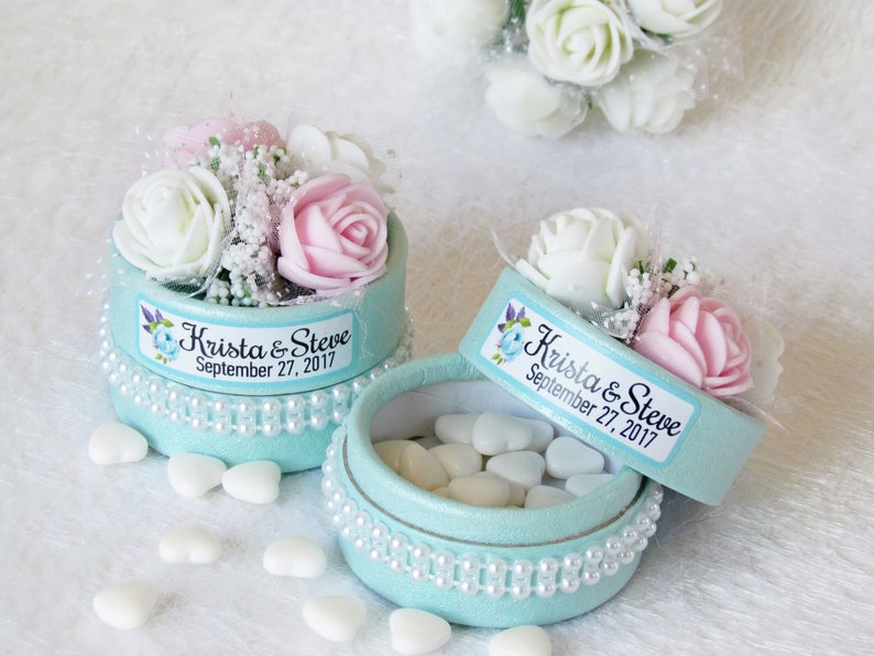 10 PCS, Wedding Favor Boxes,Personalized CustomTags ,Shower Favors,Candy Boxes ,Gifts for Guests,For Bridal Shower & Baby Shower, Gift Box zdjęcie 5