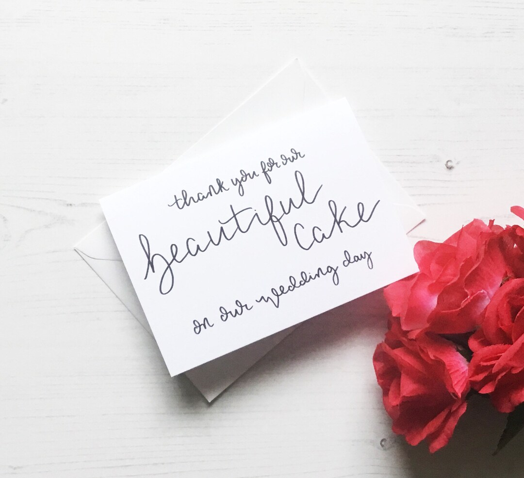 Wedding Cake Thank You Card, Wedding Cake Maker Thank You, Thank You ...