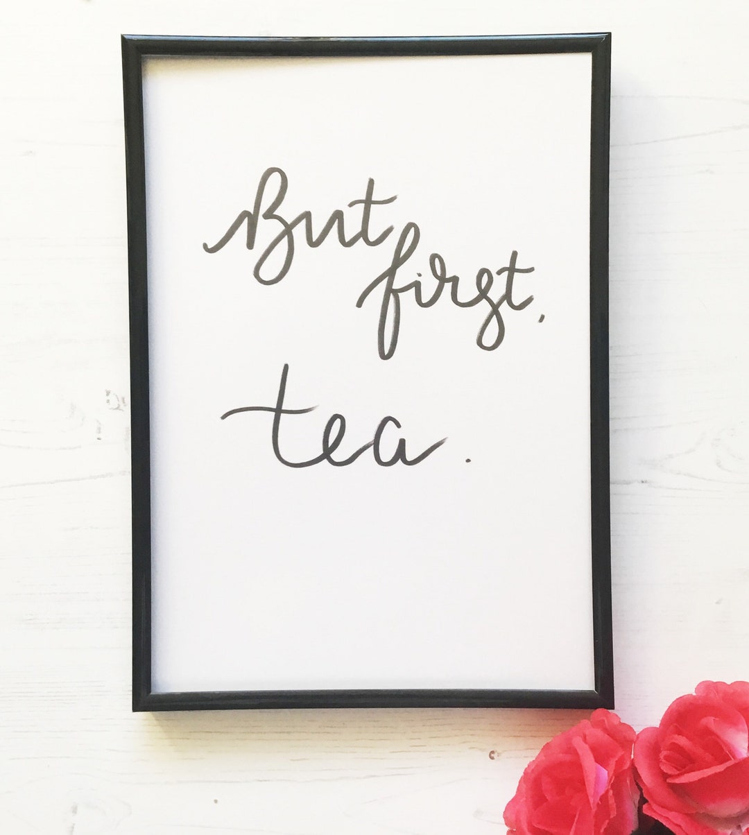 But first tea kitchen decor home decor kitchen prints home Etsy España