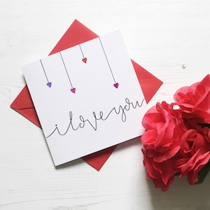 Simple Anniversary card, simple I love you card, Anniversary card, I love you card, i love you gift, anniversary, love card, love,