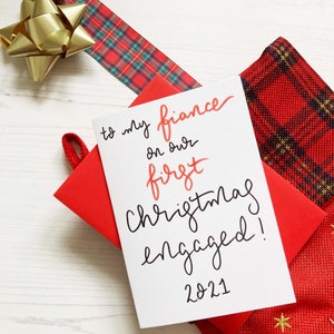 Fiance Christmas card, first Christmas engaged, fiance card, fiance Christmas, first Christmas as my fiancé, Christmas card, first Christmas