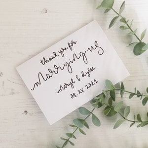 Thank you for marrying us card, thank you officiant card, thank you priest card, thank you vicar card, thank you celebrant card, thank you