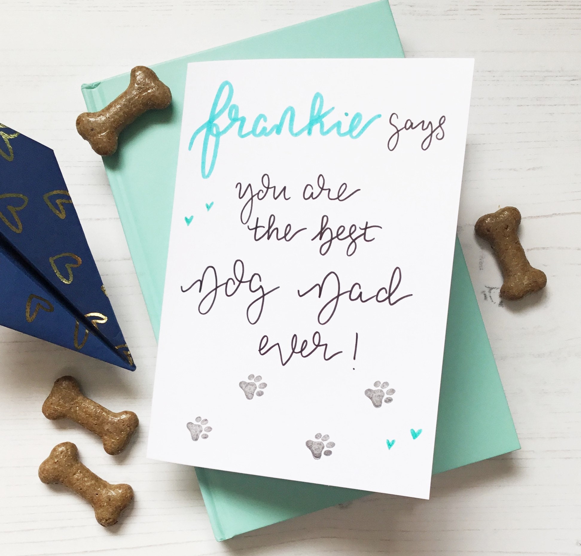 Fathers Day card from the dog from the dog Fathers Day | Etsy