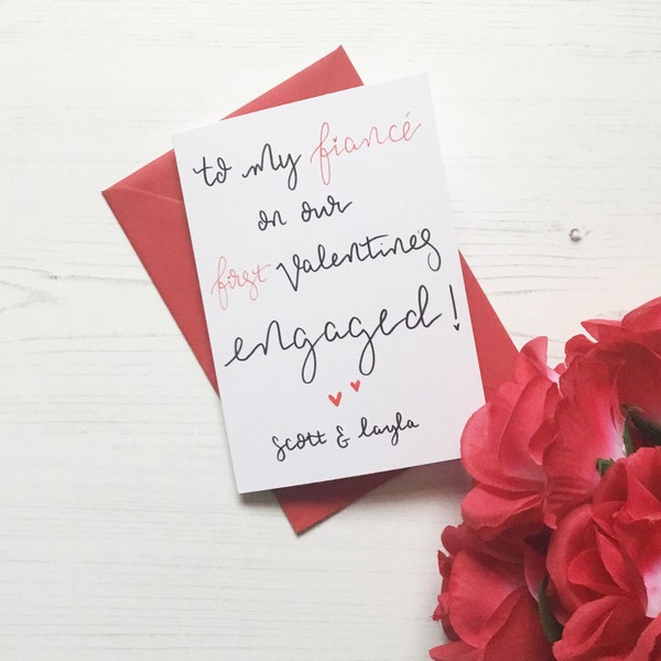 Fiancé Valentine’s Day card, first Valentine’s Day as fiancé, first valentines engaged, fiancé card, first Valentine’s Day as my fiancé,