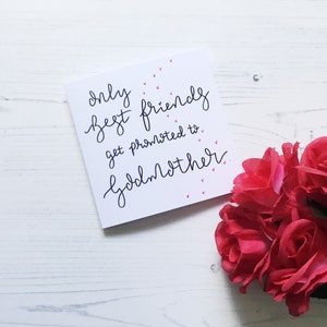 Godmother card, godmother proposal card, will you be my godmother card, godmother, godparent gift, card for godmother, godparent cards