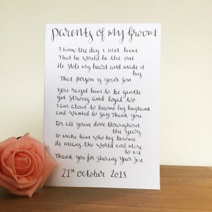 Same sex wedding to my grooms parents card, grooms parents, gay wedding, same sex wedding, same sex wedding, gay wedding card,