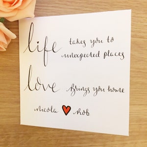 Long distance love cards, inspirational quote card, miss you card, long distance, missing you card, positive quotes card image 1