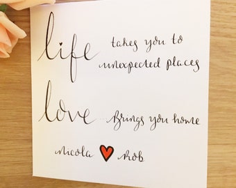 Long distance love cards, inspirational quote card, miss you card, long distance, missing you card, positive quotes card