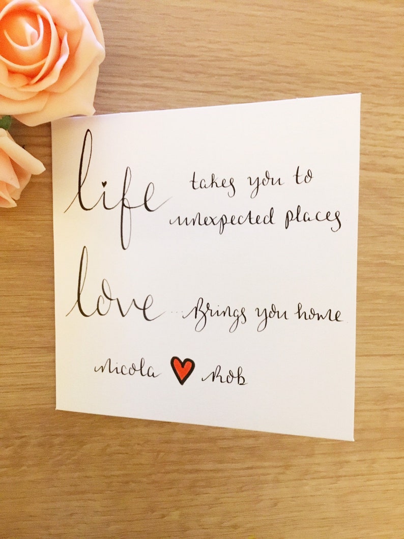 Long distance love cards, inspirational quote card, miss you card, long distance, missing you card, positive quotes card image 1