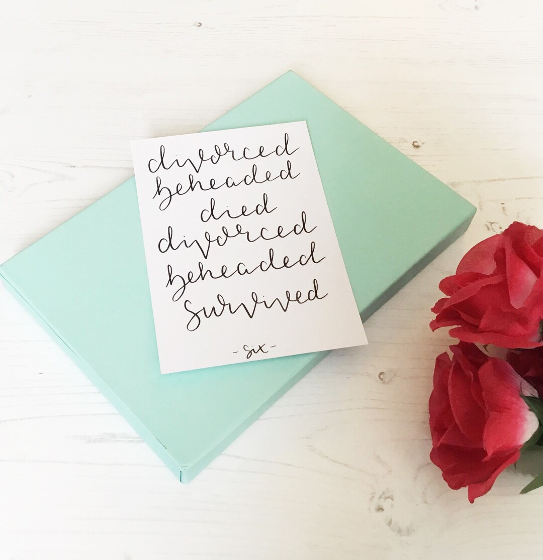 Six the Musical Quote Six Musical Six Six the Musical Six Etsy