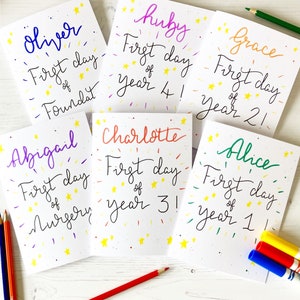 First day of school card, good luck school card, good luck at school card, school cards, first day, school card, good luck card