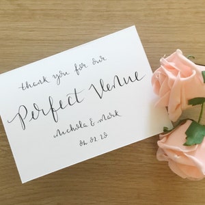 Wedding venue thank you card, thank you card for wedding venue, wedding venue card, wedding thank you card, wedding venue thank you
