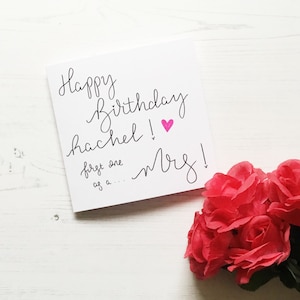 First birthday as a Mrs card, Mrs birthday card, bride birthday card, first birthday as a mrs, mrs, mrs card, best friend card, friend card,