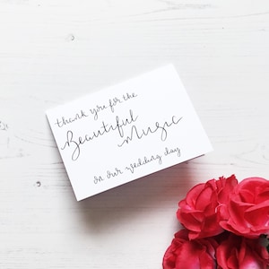 Wedding singer thank you card, thank you card wedding singer, wedding band thank you card, DJ thank you card, thank you card wedding band,