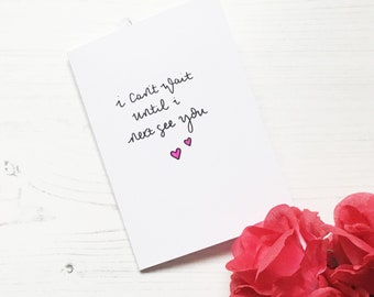 Hand-Drawn Miss You Card: Calligraphy Friend Card