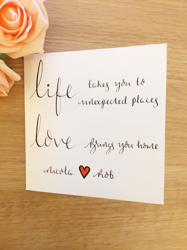 Long distance love cards, inspirational quote card, miss you card, long distance, missing you card, positive quotes card image 2