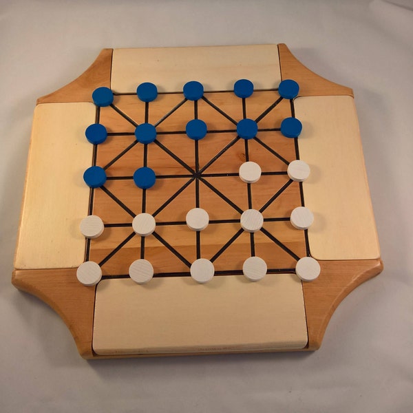 ten-game board, solid wood, checkers, chess, fanorana,modulable,