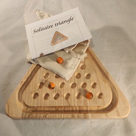Ajuny Solitario Clásico De 9 Pulgadas – Tablero De Madera Hecho A Mano Con Canicas De 4 Colores, Estilo Indio Vintage, Decorativo Y Familiar